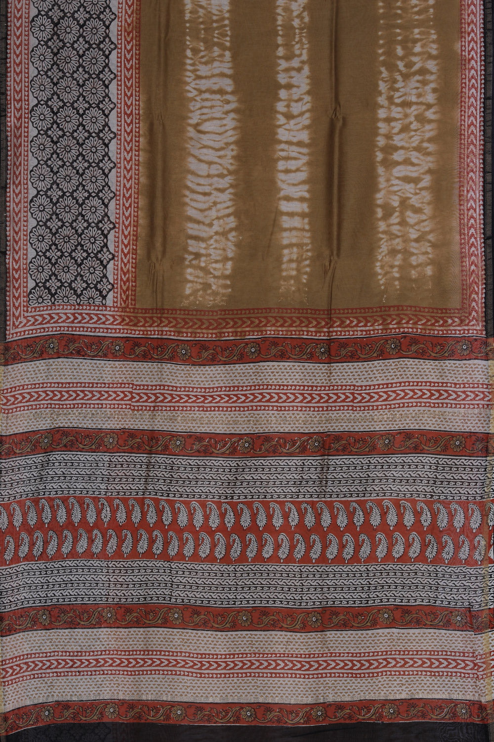 Image of Chanderi Cotton Silk Shibori Print Saree